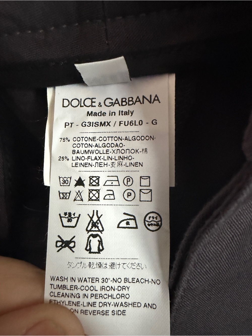 Dolce & Gabbana Gray Linen Cotton Pants Slacks NWT Italy Size 36x32 or IT 50 - Picture 10 of 15